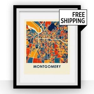 Montgomery kaart afdrukken - Full Color kaart Poster