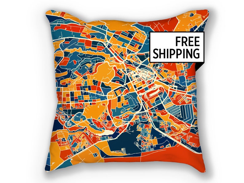 Nairobi Map Pillow Kenya Map Pillow 18x18 Etsy
