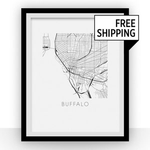 Buffalo Map Print