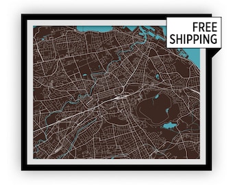 Edinburgh Map Print - Any Color You Like
