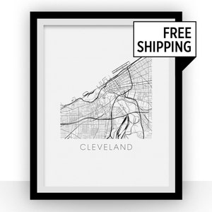 Cleveland Map Print