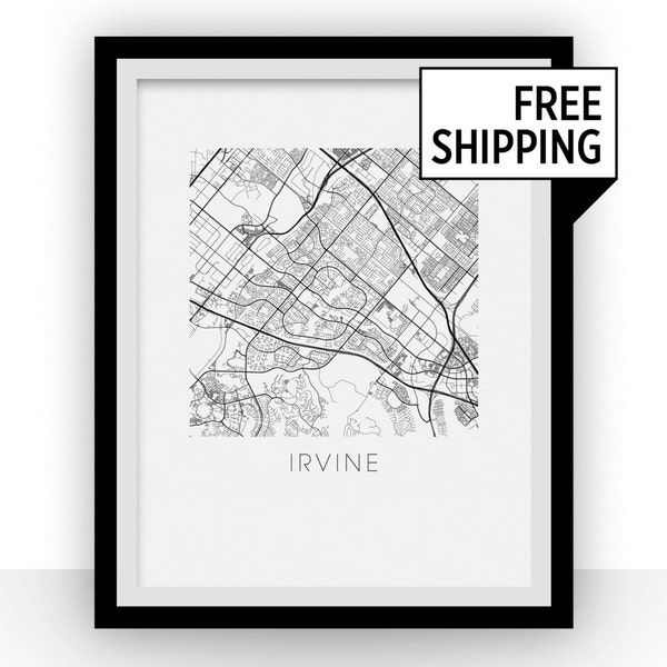Irvine Map Print