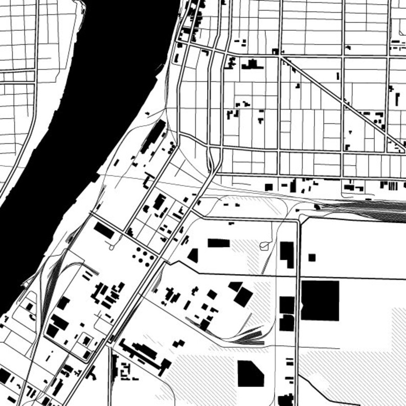Sarnia Ontario Map Poster Ontario Map Print Art Deco Etsy