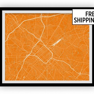 Charlotte Map Print - Choose your color