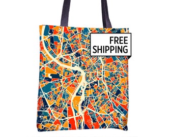 Toulouse Map Tote Bag - France Map Tote Bag 15x15