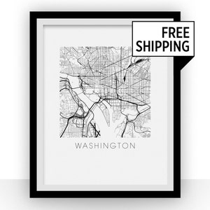 Impression de carte de Washington