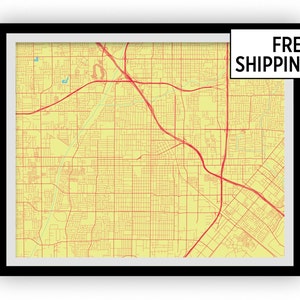 Santa Ana Map Print - Choose your color
