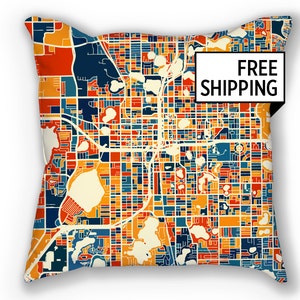 Orlando kaart Pillow - Florida kaart kussen 18 x 18