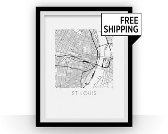 St Louis Map Print