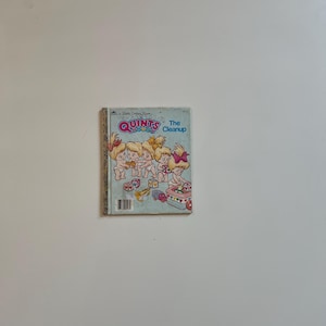 Vintage Childrens Book Little Golden Book Quints The Cleanup 1990 Tyco Quints Dolls 90s Girls Toys Baby Quints Book Cute Doll Books