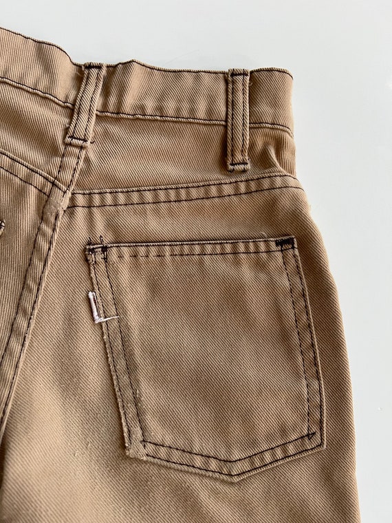 Vintage 70s Levis Tan Cargo Shorts Vintage Safari… - image 7