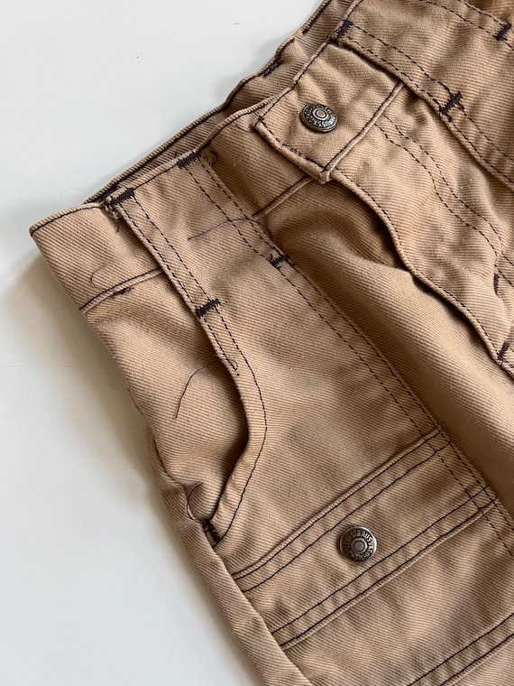 Vintage 70s Levis Tan Cargo Shorts Vintage Safari… - image 10