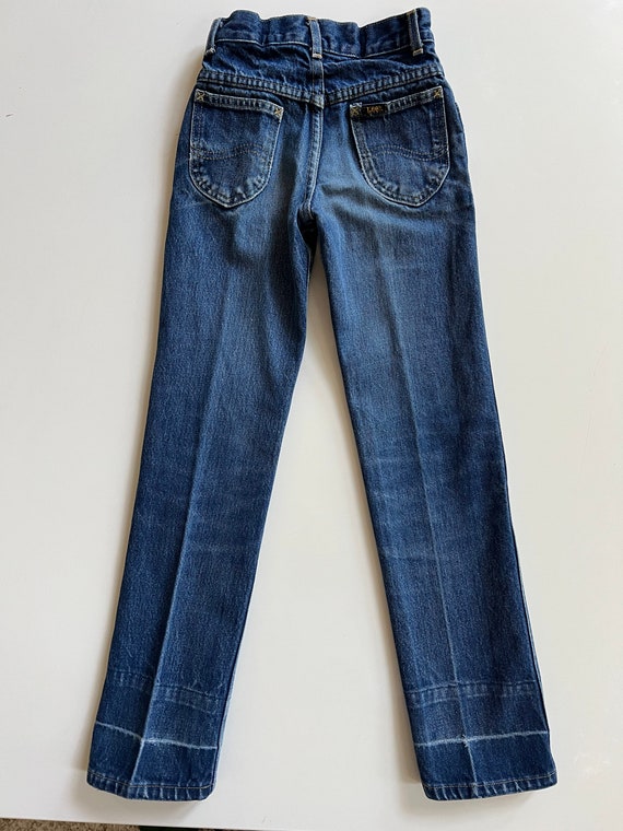 Vintage Lee  Jeans Child Size 7 Slim Medium Blue … - image 9