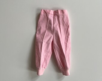 Vintage Pink Corduroy Pants with Knit Jogger Style Ankles Pink Pants Baby Girl Vintage Pastel Pink Barbie Outfit Barbie Core Baby Dressing