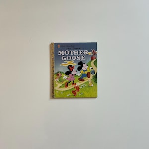 Vintage Childrens Book Little Golden Book  Walt Disneys Mother Goose Classic Fairy Tales Starting Disney Characters 1949 1952 Edition Mickey