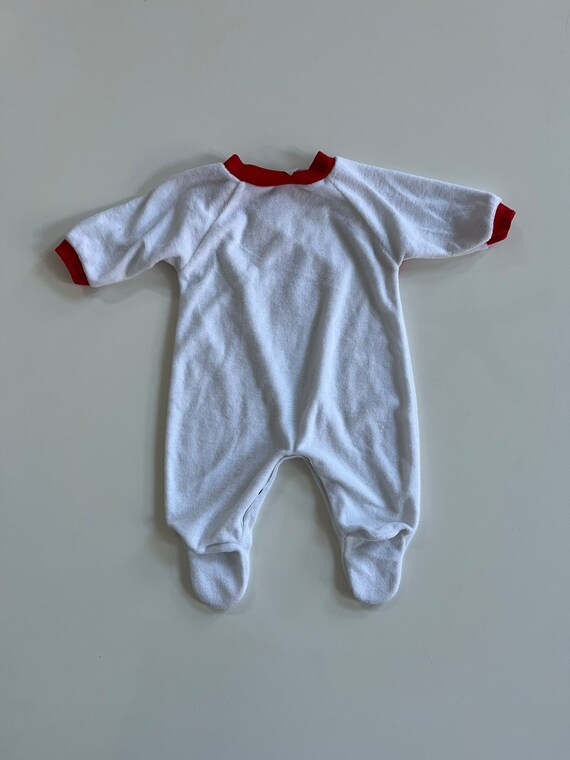 Vintage First Christmas Baby Footie White Terrycl… - image 7