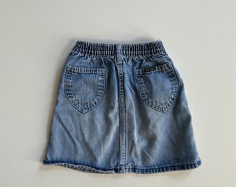Vintage Osh Kosh Denim Skirt Jean Skirt Toddler Girl OshKosh Skirt OshKosh  Vintage Girl Clothes Jean Skirts Light Wash