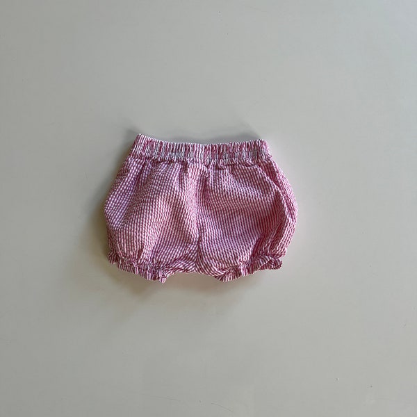 Vintage Pink and White Seersucker Bloomer Shorts for Baby Girl Vintage Shorts Pink Striped Baby Girl Summer Vintage Spring Baby Girl