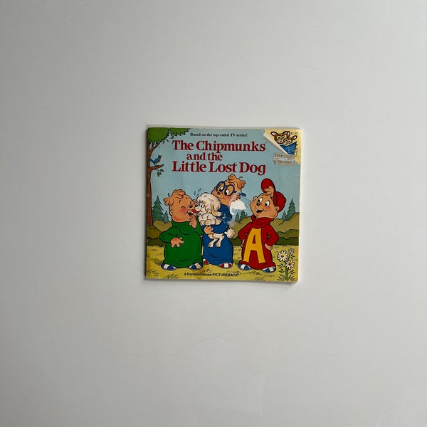 Vintage Paperback Childrens Book The Chipmunks and the Little Lost Dog Based on 80s TV Cartoon Alvin and the Chipmunks 1985 Books Kids