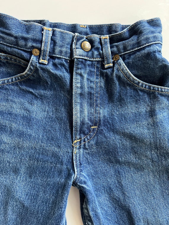 Vintage Lee  Jeans Child Size 7 Slim Medium Blue … - image 2