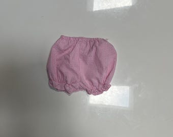 Vintage Cotton Pink Gingham Seersucker Bloomers Shorts Toddler Girl Pink Gingham
