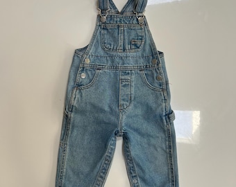 Vintage Light Stonewash 90s Style Denim Overalls for Toddler Boy by Faded Glory All Cotton Denim Light Blue Wash Overall Pants Cool Kid NYC