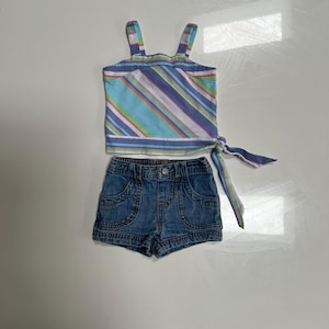 Y2k Striped Shorts - Etsy