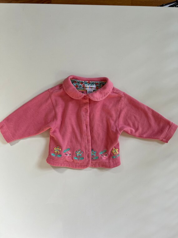 Vintage Pink Cardigan Baby Girl Gymboree Vintage Rainbow Tag Gymbo