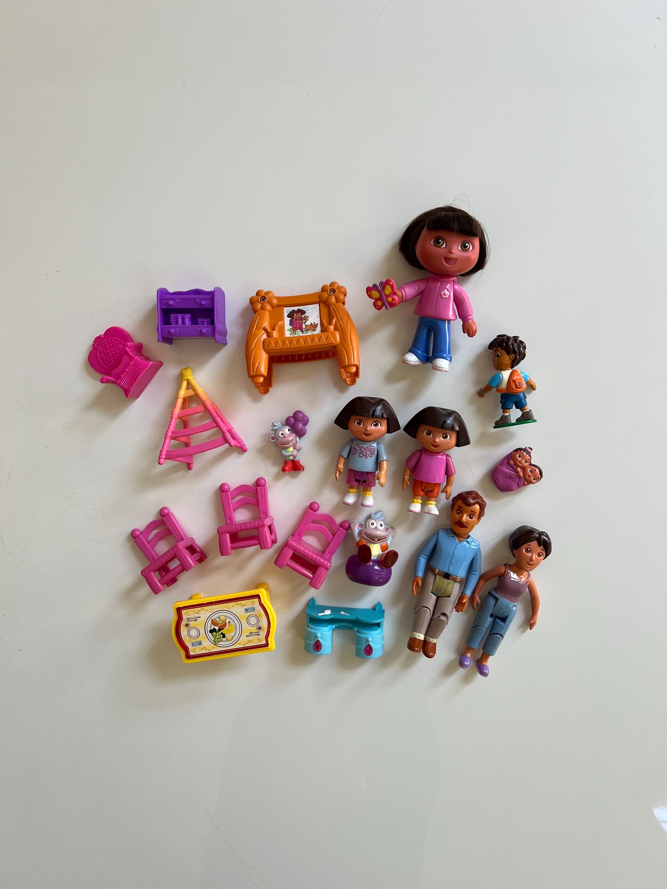 Vintage Dora the Explorer Figurines and Dora House Furniture