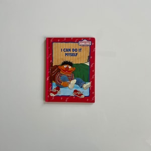 Vintage Sesame Street Book Hard Back I Can Do It by Myself 1993 Print from 1980 Sesame Street Book Club Vintage Kids Books 80s Kids