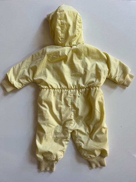 Vintage Snowsuit Baby Yellow Snow Jumpsuit Winter… - image 9