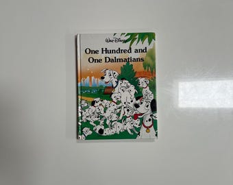 Vintage Childrens Book Disney One Hundred and One Dalmatians 1991 Disney Mobie Books 101 Dalmatians Puppies Books Dog Book Kids 90s Disney
