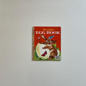 Vintage Childrens Book Little Golden Book Egg Book by Margaret Wise Brown 1962 Pictures by Lilian Obligado Bunny Books Rabbits Spring Baby