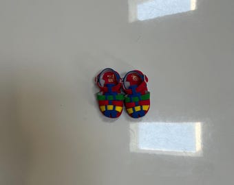 Vintage Multi Color Foam Sandal Baby Primary Colors Snap Strap Easy Waterproof Baby Sandal 80s Baby Style Cool Kid at Splash Pad
