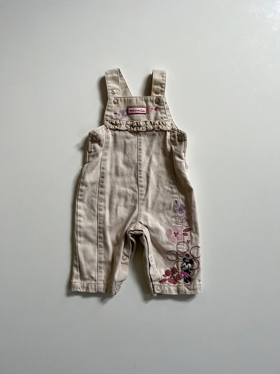 Mickey Minnie Baby Boy/Girl Embroidered Denim Overalls