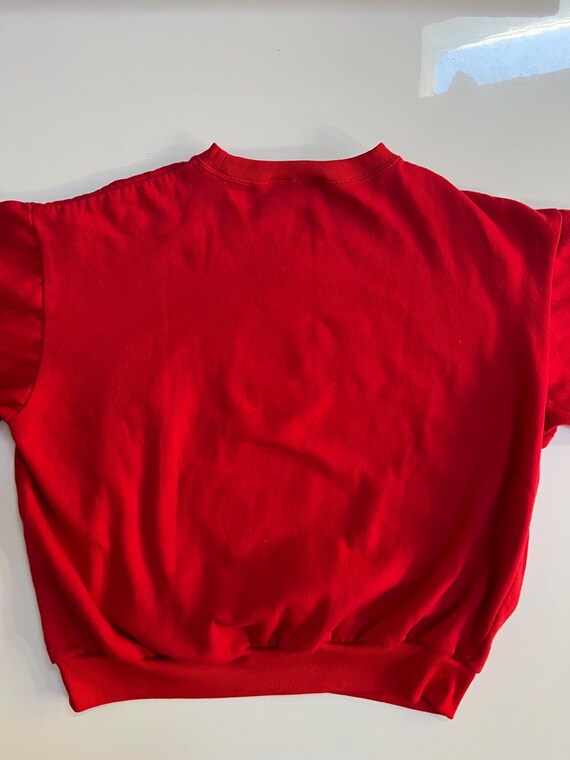 Vintage Red Nutcracker Swratshirt with Snowmen Wo… - image 7