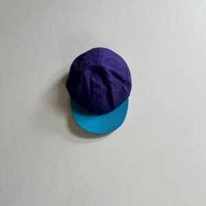 Vintage Baby Baseball Hat in Purple with Turquoise Bill Small Childs Hat All Cotton 90s Cap Baby Toddler Fresh Prince Hat
