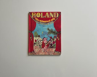 Vintage Hard Cover Childrens Book Roland the Minstrel Pig 1968 Childrens Collectibe and Rare Books Gifts 60s Books Pig Books Gift Childrens