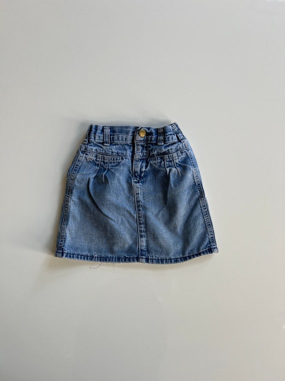 Vintage Osh Kosh Denim Skirt Jean Skirt Toddler Gi