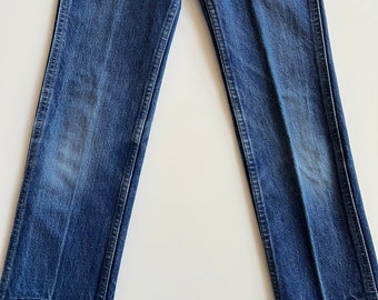 Vintage Lee Jeans Child Size 7 Slim Medium Blue Wash Denim