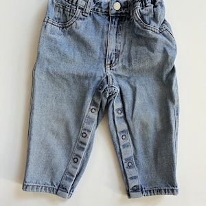 Vintage Baby Gap Relaxed Fit 90s Baggy Fit Light Blue Denim Toddler Jeans Gap image 2
