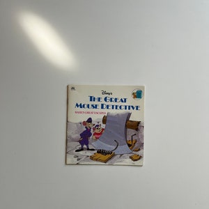 Vintage Paperback Book Disneys The Great Mouse Detective Rare Sherlock Homes Mouse Basils Great Escape Golden Book 1986 Disney Movie Books