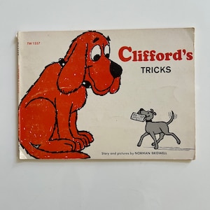 Vintage Childrens Paperback Books Cliffords Tricks 1969 Original Clifford Big Red Dog Stories 60s Kids Books by Norman Bridwell