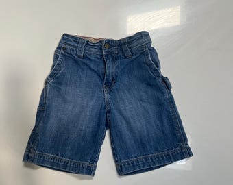 Vintage Y2K Denim Carpenter Baggie Fit Toddler Shorts Gap Kids Cotton Denim Premium Jean Shorts Long Length Relaxed Fit Carpenter Pocket 5T