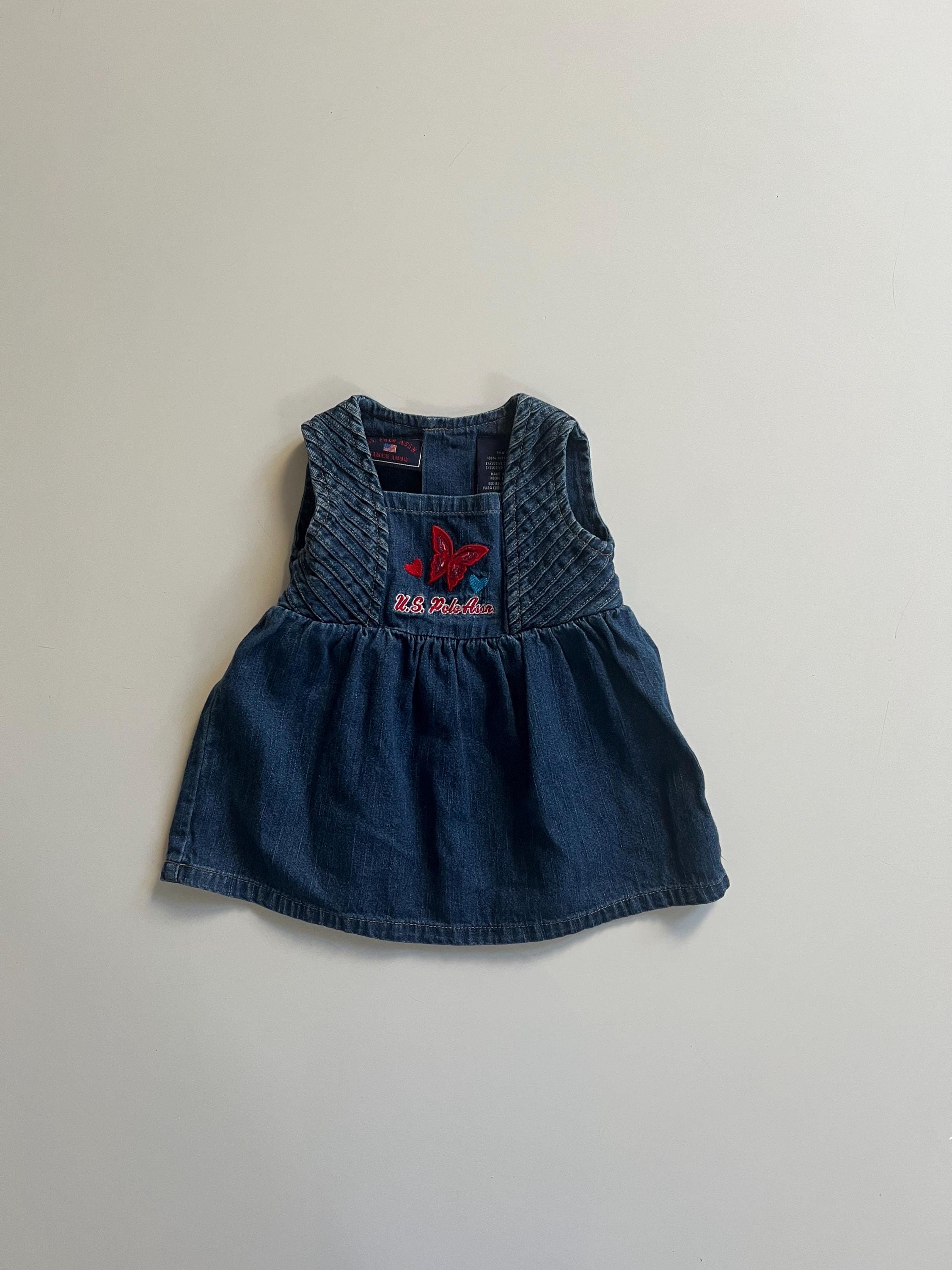 off shoulder dress casual Wide strap dress in light denim, newborn