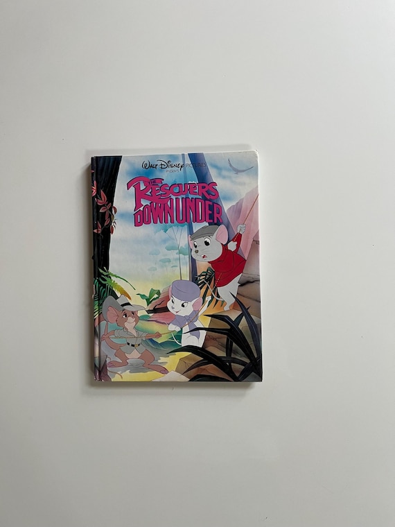 Vintage Walt Disney the Rescuers Down Under Large Hard Back Book