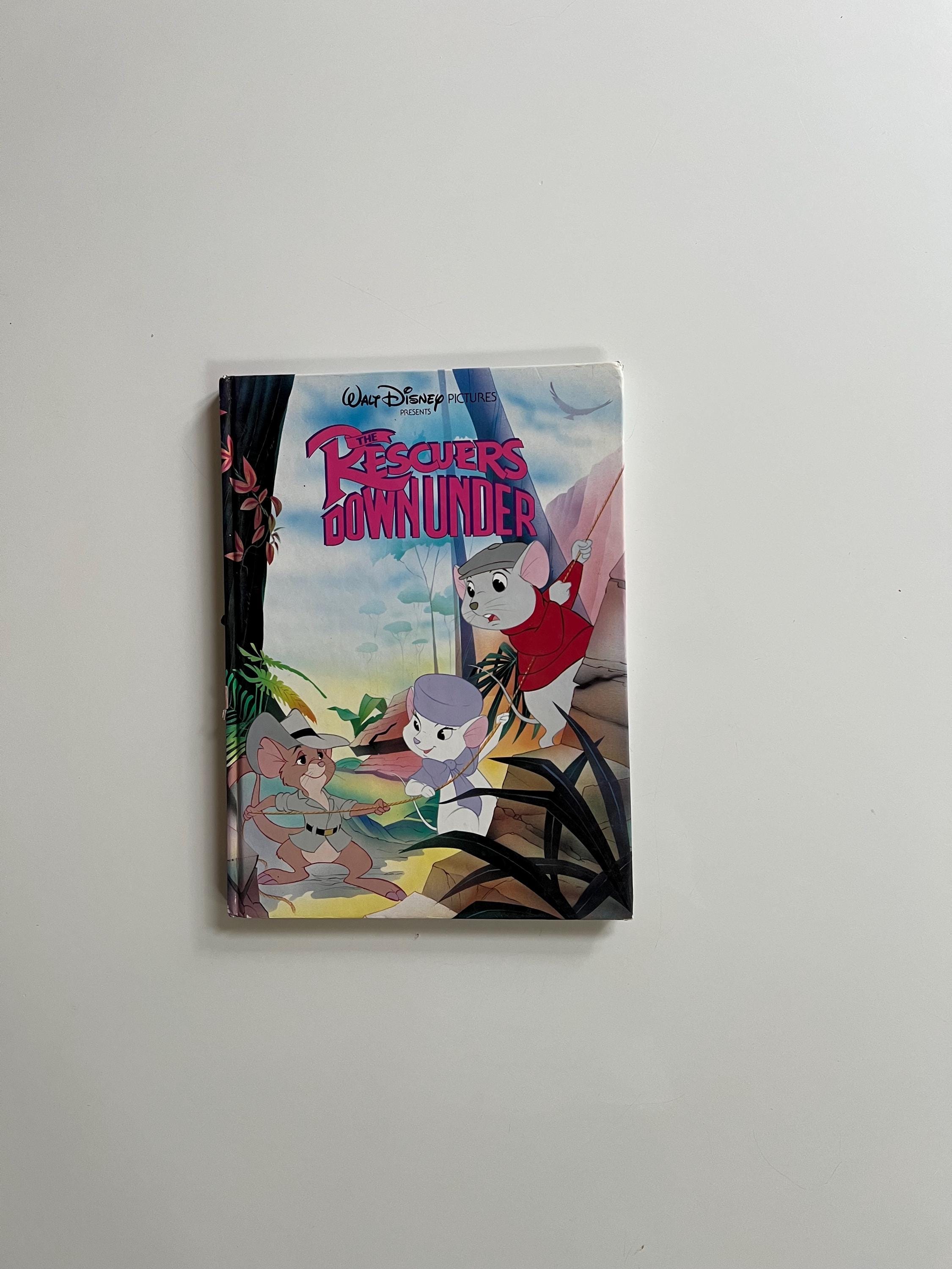 Vintage Walt Disney the Rescuers Down Under Large Hard Back Book