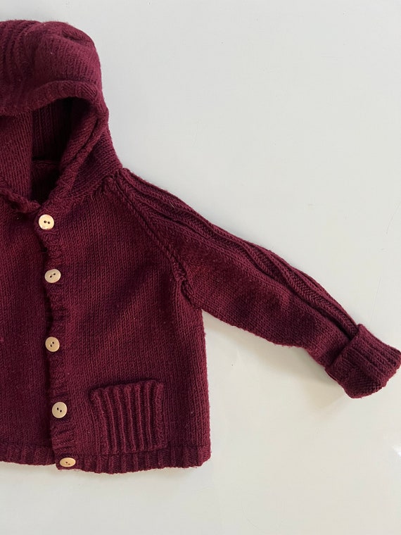 Baby maroon cardigan deals