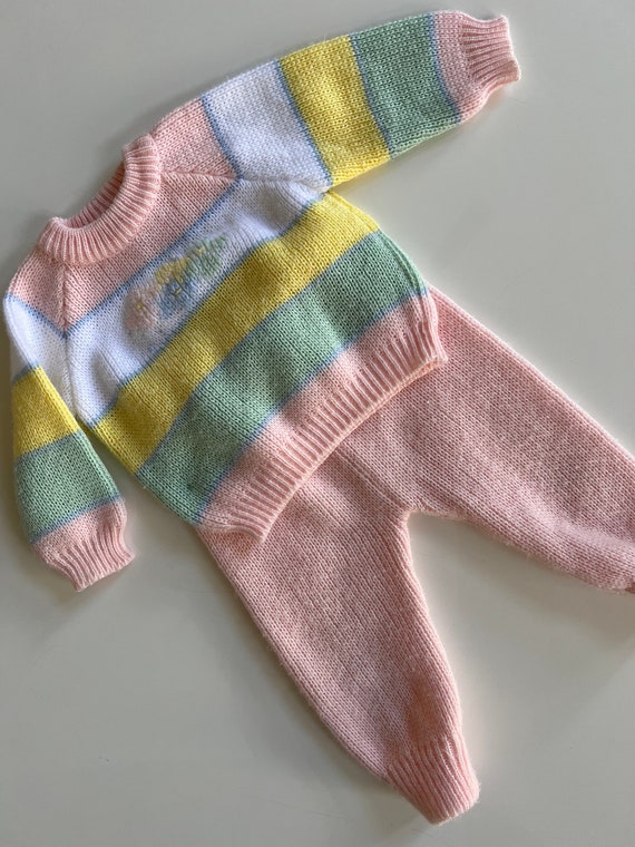 Vintage Knit Sweater Suit for Baby from Neiman Ma… - image 2