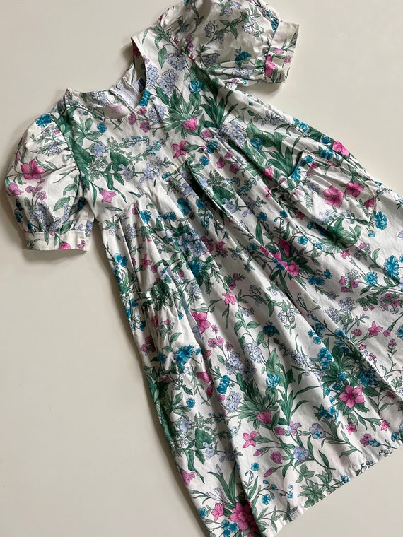 Vintage Spring Floral Easter Dress 5T Girl Vintag… - image 9
